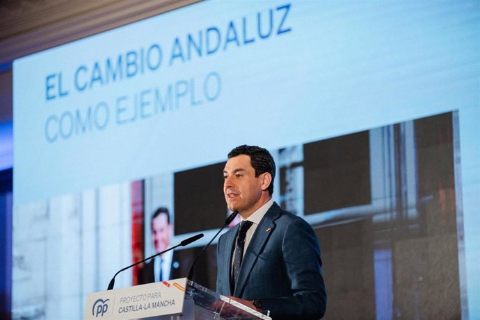 El presidente de la Junta de Andalucía, Juanma Moreno Bonilla, en un acto.