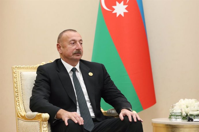 Archivo - El presidente de Azerbaiyán, Ilham Aliyev