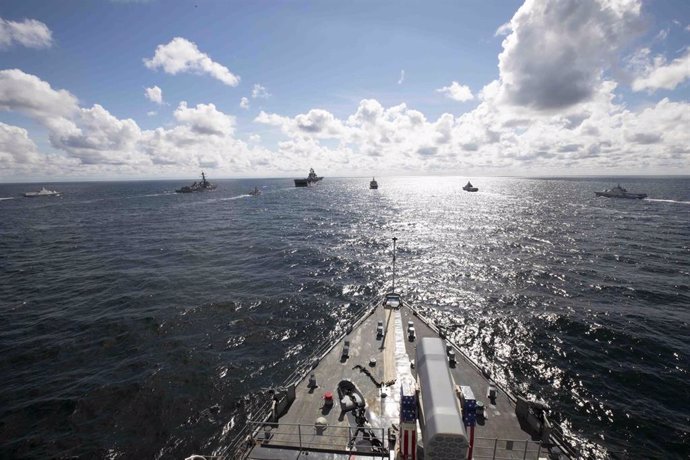 Archivo - Varias embarcaciones de la OTAN en el mar Báltico