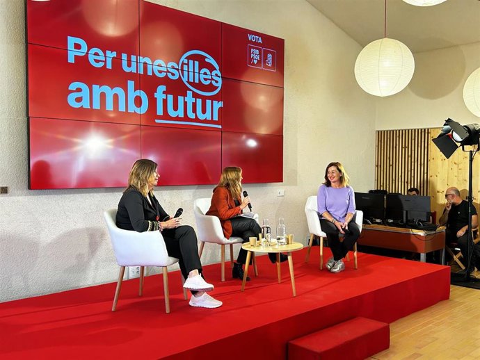 La secretaria general del PSIB, presidenta del Govern y candidata a la reelección, Francina Armengol.