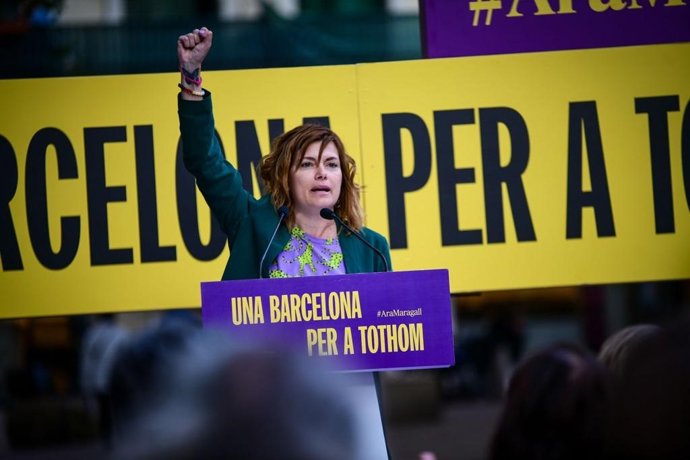 Elisenda Alamany en un acte de campanya.