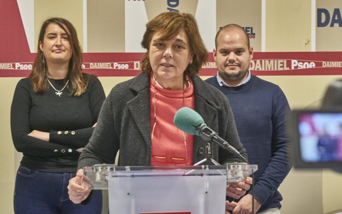 Archivo - Teresa Ortega, en la rueda de prensa elección Candidatura del psoe daimel para elecciones municipales 2023