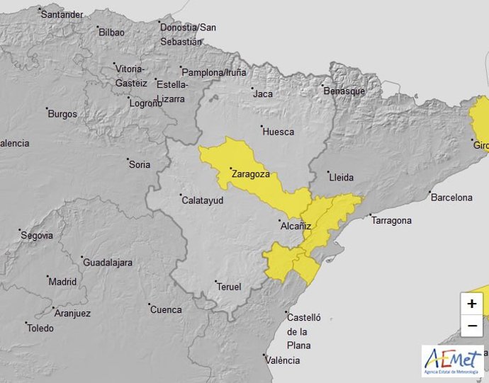 Aviso amarillo por vientos en la Ribera del Ebro.