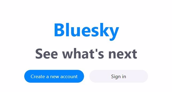 Captura de la portada de la red social Bluesky