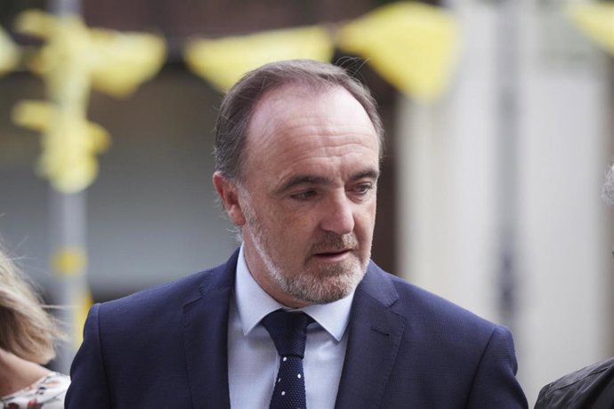 Archivo - El presidente de UPN y candidato a la Presidencia del Gobierno de Navarra, Javier Esparza, en una imagen de archivo