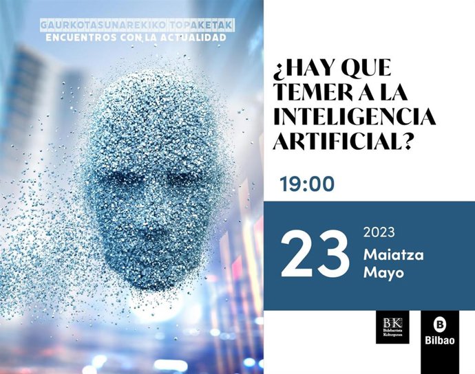 Cartel de la nueva cita de los 'Encuentros con la actualidad' de Bidebarrieta Kulturgunea en Bilbao.