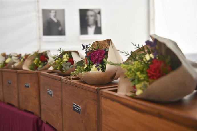 Archivo - Acto de ARICU y CRMAHU que contó con ayudas de DPH de Memoria Histórica en 2022 para homenajear a los angüesinos asesinados en la Guerra Civil