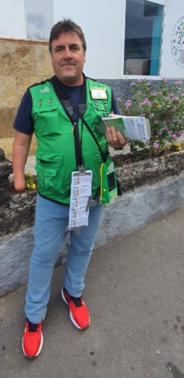 El agente vendedor de la ONCE en Agaete (Gran Canaria) Luis Mariano Calero Pérez