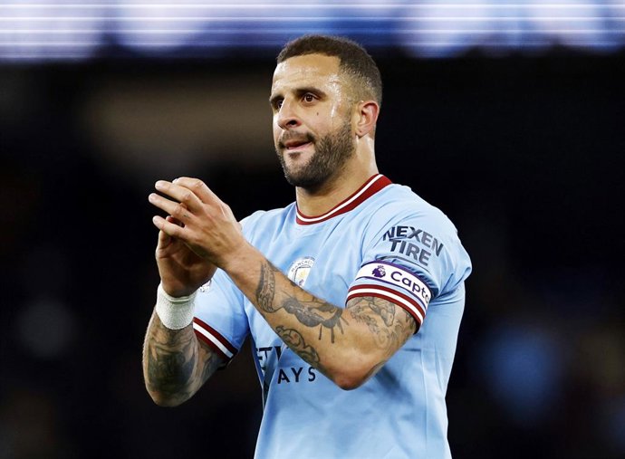 Manchester City captain Kyle Walker at full time during the English championship Premier League football match between Manchester City and West Ham United on May 3, 2023 at Etihad Stadium in Manchester, England - Photo Alan Martin / Colorsport / DPPI