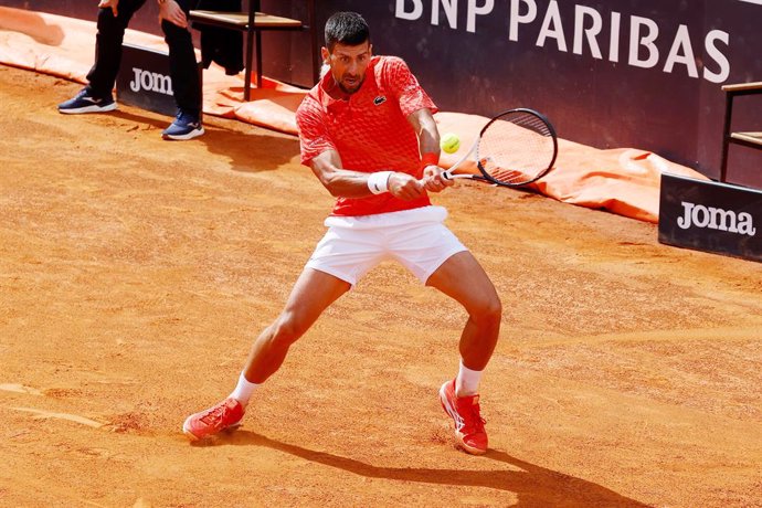 Novak Djokovic (SRB) against Grigor Dimitrov (BUL) during the 2023 Internazionali BNL dItalia, Masters 1000 tennis tournament on May 14, 2023 at Foro Italico in Rome, Italy - Photo Agn Foto / LiveMedia / DPPI