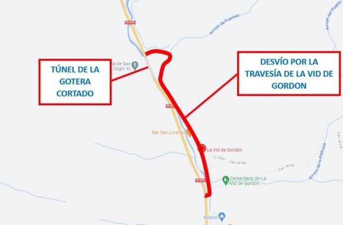 Mitma realizará el corte total de la calzada en el tramo de la N-630 afectado por las obras.
