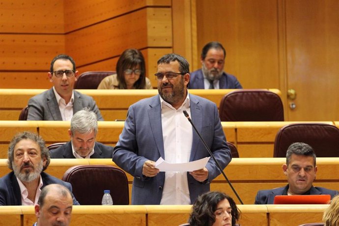 El senador de designación autonómica por Baleares, Vicen Vidal, de MÉS per Mallorca, en una intervención en el Senado.