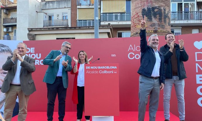 Jordi Hereu, Joan Ramon Riera, Irene Morales, Jaume Collboni, y Javi López.