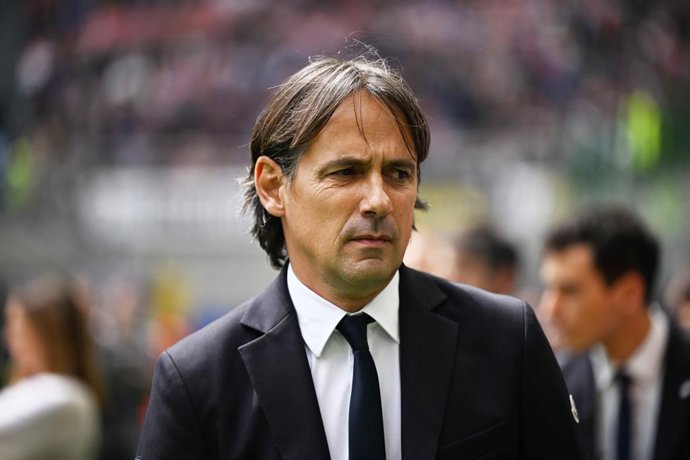Simone Inzaghi, durante un partido con el Inter de Milán.