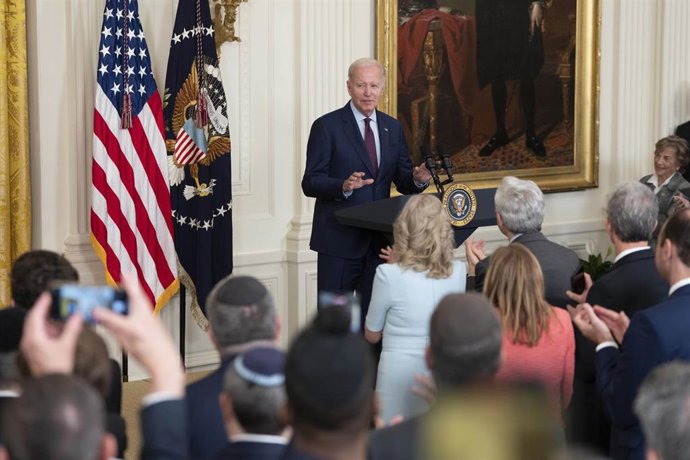 El presidente de EEUU, Joe Biden, en la conmemoración del mes de la herencia judía estadounidense