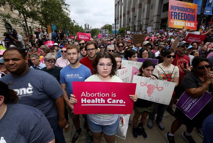 May 13, 2023, Raleigh, North Carolina, USA: KATHERINE JEANES, c, was one of thousands who turned out to hear NC Governor Roy Cooper speak during a â€Veto Rally for Healthcare Freedom' protest in Raleigh. Cooper says he'll veto new abortion restrictions, 