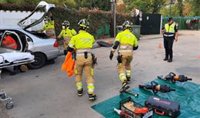 Arden 19 vehículos en el incendio de un concesionario en Úbeda (Jaén)