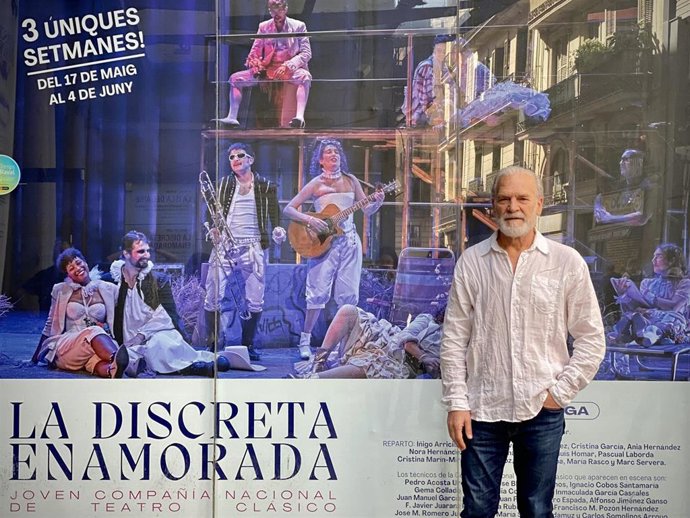 Lluís Homar en la presentación de la obra 'La discreta enamorada' en el Teatre Romea de Barcelona