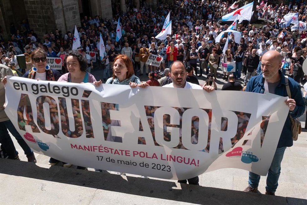 Manifestación Queremos Galego en Santiago de Compostela
