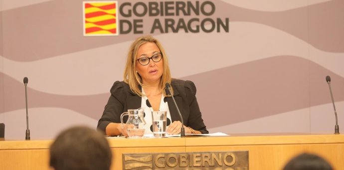 La consejera de Presidencia y Relaciones Institucionales del Ejecutivo autonómico, Mayte Pérez, en la rueda de prensa posterior al Consejo de Gobierno.