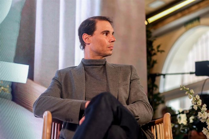 Archivo - El tenista Rafa Nadal en la presentación de un proyecto en común entre Meliá Hotels International y el tenista Rafa Nadal