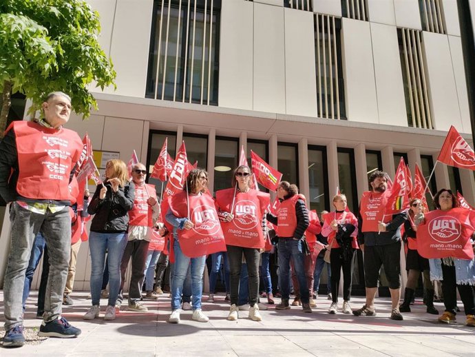 Concentración de trabajadores de la Inspección de Trabajo en Logroño
