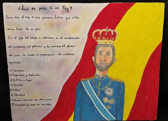 Imagen del trabajo con la que el alumno del colegio San Ignacio de Loyola de Las Palmas de Gran Canaria participa en el concurso ¿Qués es un rey para ti?