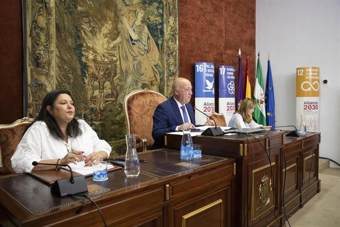El presidente de la Diputación de Córdoba, Antonio Ruiz, durante la celebración del Pleno de mayo.