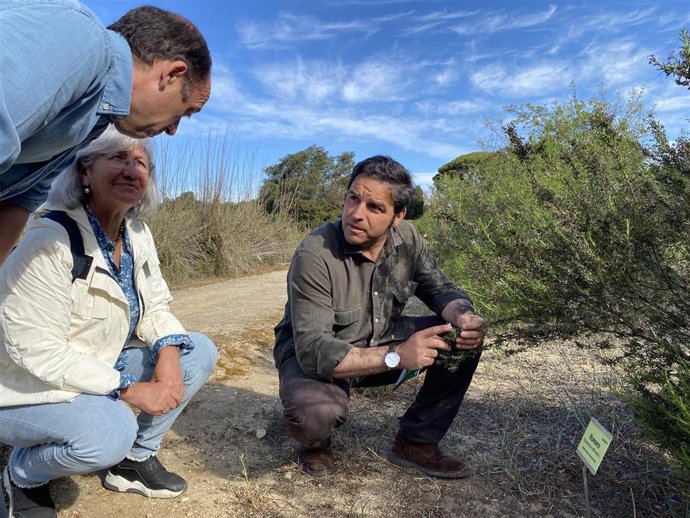 El delegado territorial de Sostenibilidad, Medio Ambiente y Economía Azul de la Junta en Huelva, Pedro Yórquez, en su visita al jardín botánico Dunas del Odiel.