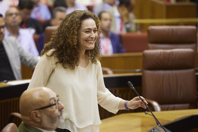 La portavoz del Grupo Por Andalucía, Inmaculada Nieto, en una foto de archivo en el Parlamento andaluz.