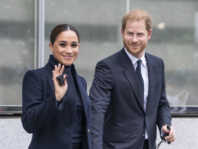 Archivo - The Duke and Duchess of Sussex, Prince Harry and Meghan visit One World Observatory on 102nd floor of Freedom Tower ofWorld Trade Center.