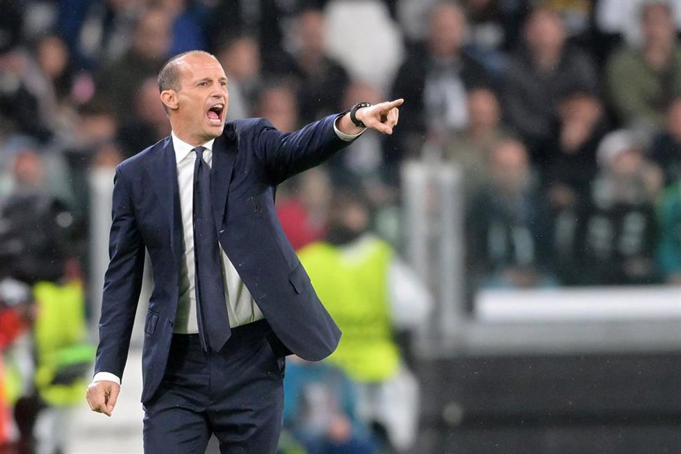 Massimiliano Allegri, durante un partido con la Juventus FC.