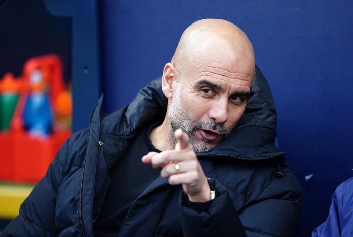 Archivo - 23 April 2022, United Kingdom, Manchester: Manchester City's manager Pep Guardiola is seen prior to the start of the English Premier League soccer match between Manchester City and Watford at the Etihad Stadium. Photo: Martin Rickett/PA Wire/d