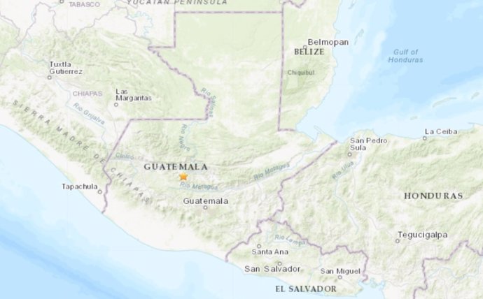 Terremoto de magnitud 5,6 en la escala abierta de Richter en el centro de Guatemala