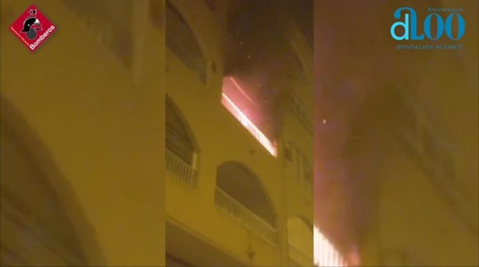 Incendio de vivienda en Torrevieja
