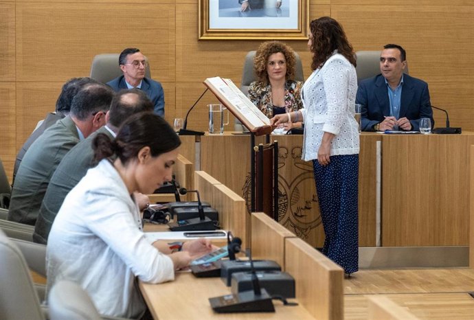 Noelia Álvarez toma posesión como diputada y portavoz de Ciudadanos en la Diputación de Huelva.