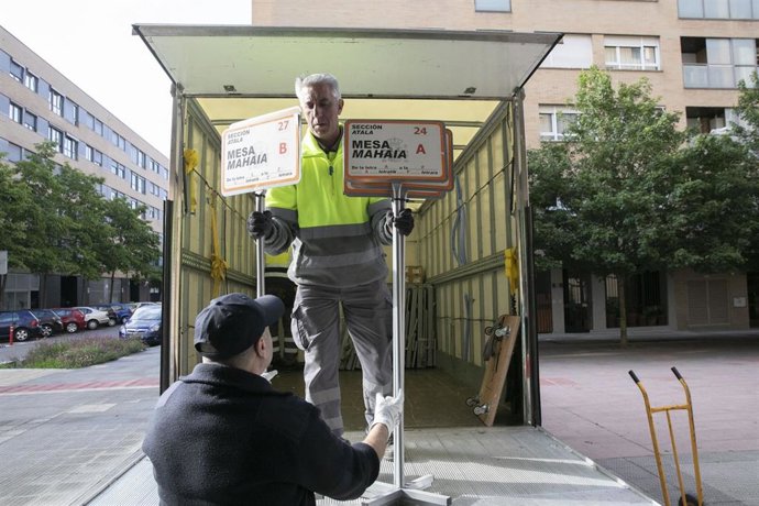 Traslado del material electoral.