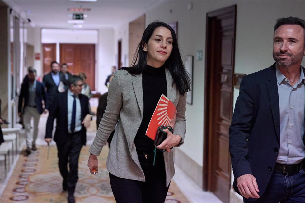 Archivo - La portavoz de Ciudadanos en el Congreso, Inés Arrimadas, en el Congreso de los Diputados.