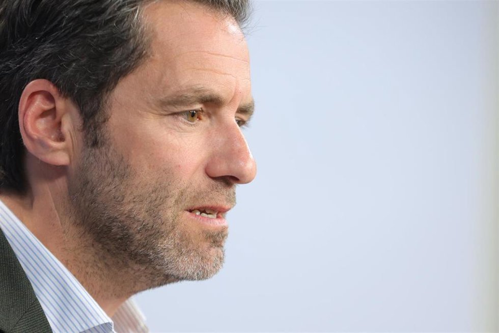 El portavoz de campaña del PP y vicesecretario de Cultura y Sociedad Abierta, Borja Sémper, ofrece una rueda de prensa posterior a la reunión del Comité de Dirección del Partido Popular, en la sede nacional del PP, a 8 de mayo de 2023, en Madrid (España