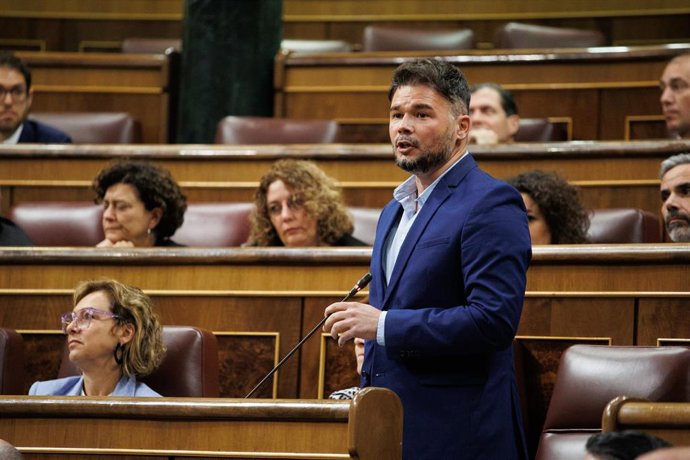 El portavoz de ERC en el Congreso, Gabriel Rufián