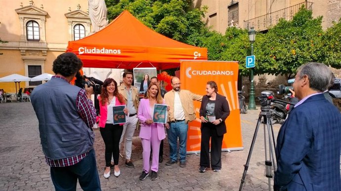 La candidata de Ciudadanos a la Alcaldía de Granada, Concha Insúa, durante la presentación del programa electoral.
