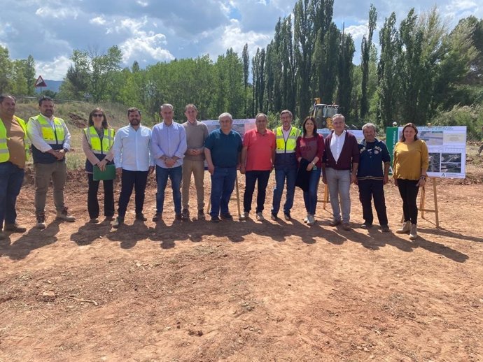 Visita a las obras del nuevo puente sobre el Aguadero