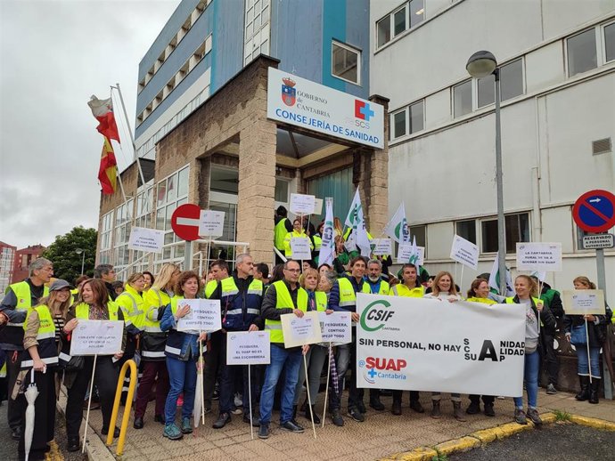 Manifestación de los trabajadores de los SUAP