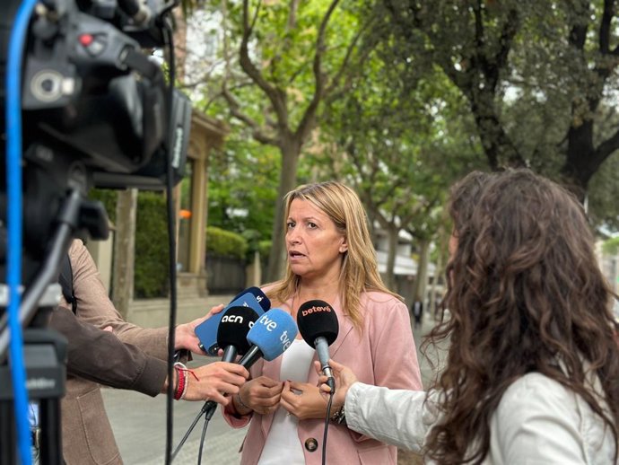 La alcaldable de Valents en Barcelona, Eva Parera, en declaraciones a los medios