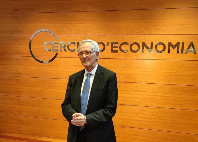 El candidato de Junts a la alcaldía de Barcelona, Xavier Trias, en el Cercle d'Economia