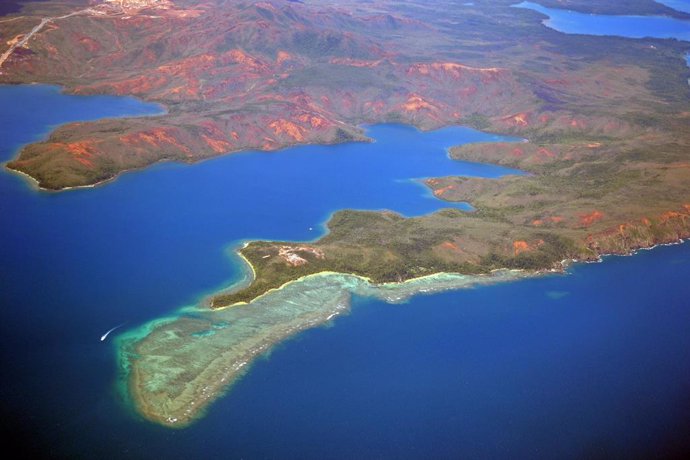 Archivo - December 18, 2011 - Aerial view of the Cap N'Dua Natural Reserve at Prony Bay, New Caledonia, South Pacific