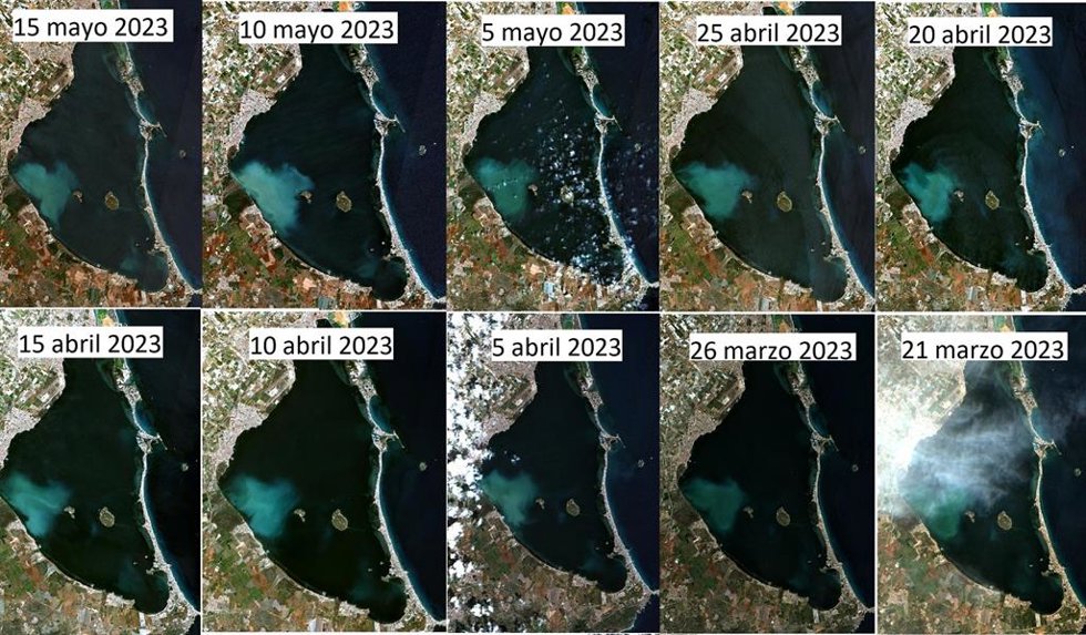 El IEO-CSIC evalúa una masa de agua blanquecina observada en el Mar Menor