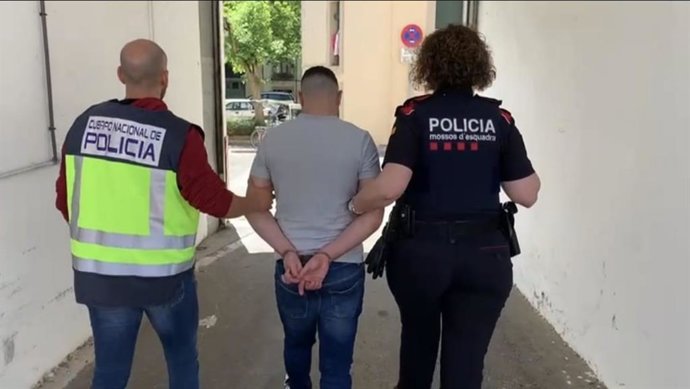 Imagen del detenido en Salt (Girona)