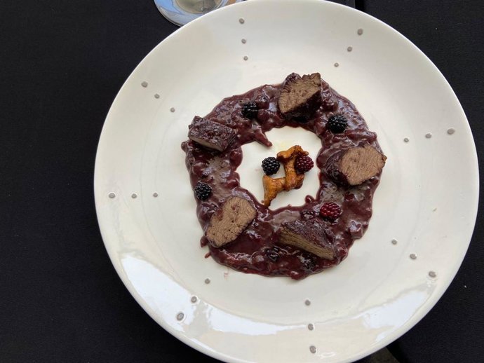 Plato de caza finalista de la primera edición del Concurso Provincial de Cocina de Caza de la Diputación de Cádiz