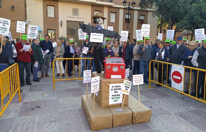 Archivo - Protestas por expropiaciones de Parc Sagunt II (archivo)